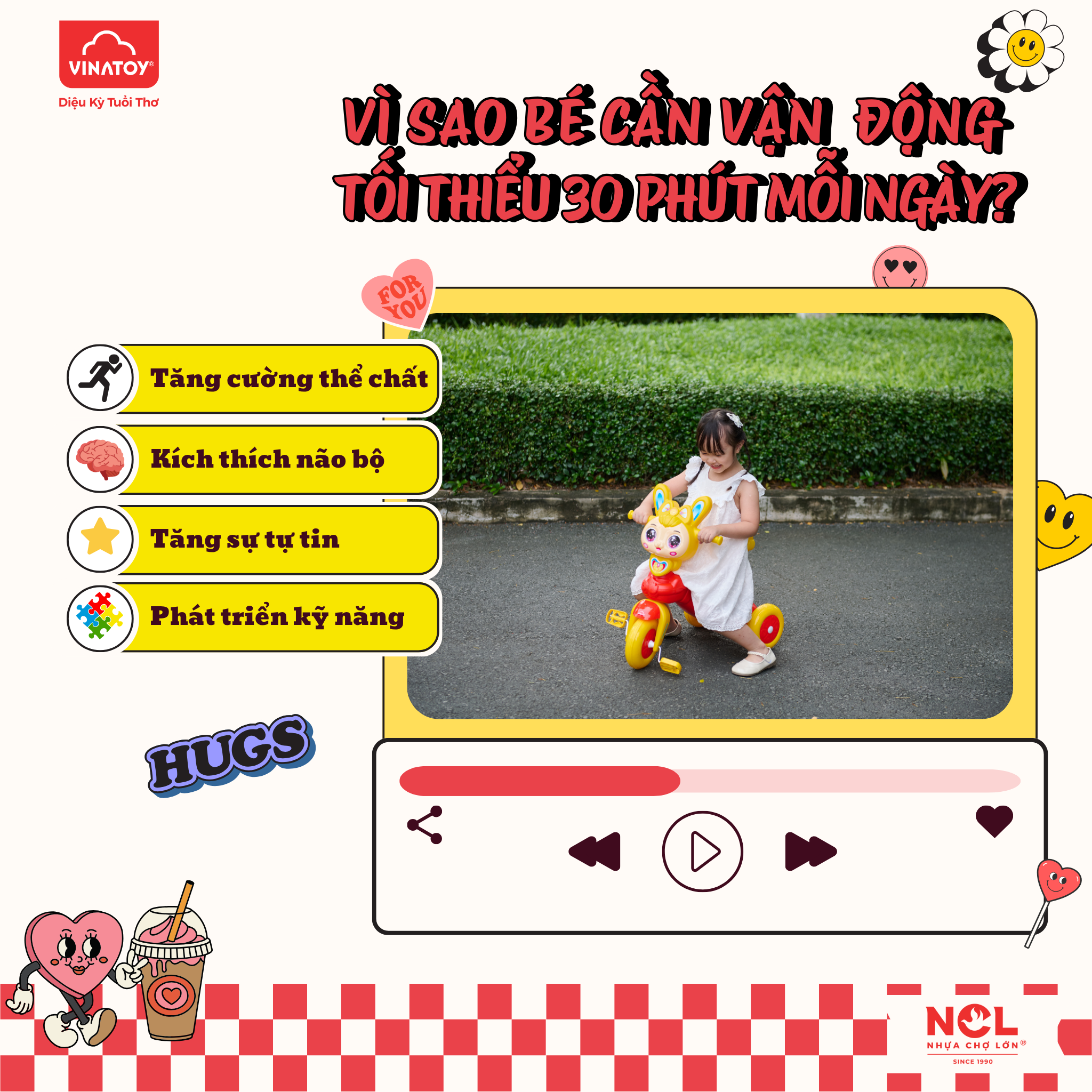 Những lợi ích khi bé vận động tối thiểu 30 phút mỗi ngày