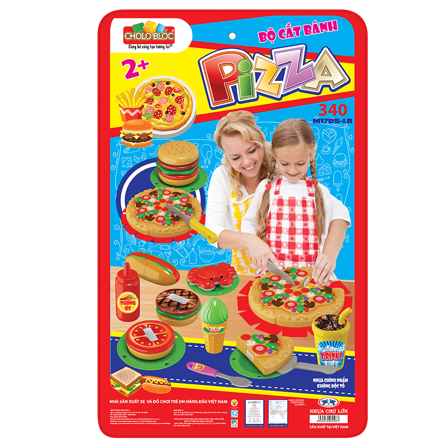 VỈ ĐỒ CHƠI L10 BỘ CẮT BÁNH PIZZA - 340